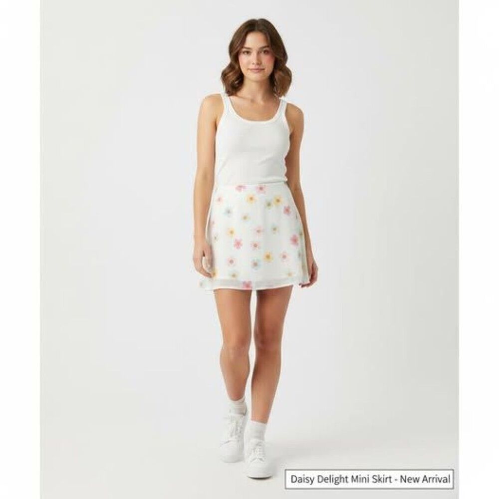 Princess Polly Floral Print Mini Skirt 14